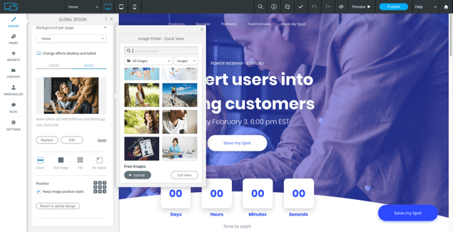 Edit your photos directly in Website builder Edit your photos directly in Website builder